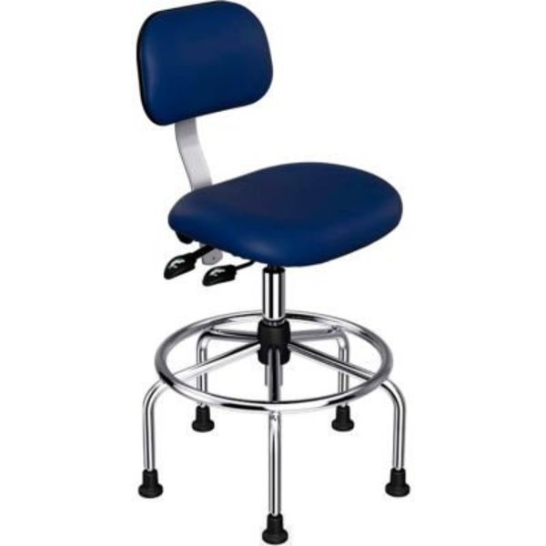 Biofit BioFit Operator Chair - Multifunctional Control- Height 25 - 32" - Blue Vinyl - Chrome Frame BTS-H-HG-C-FFAC-P28542 ROYAL